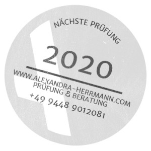 Nächste Prüfung - Alexandra Herrmann, Prüfsachverständige