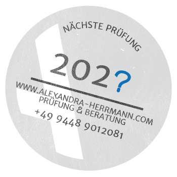 Nächste Prüfung - Alexandra Herrmann, Prüfsachverständige Nächste Prüfung - Alexandra Herrmann, Prüfsachverständige